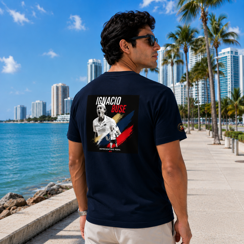 Buse Peru Unisex Organic Navy T-Shirt